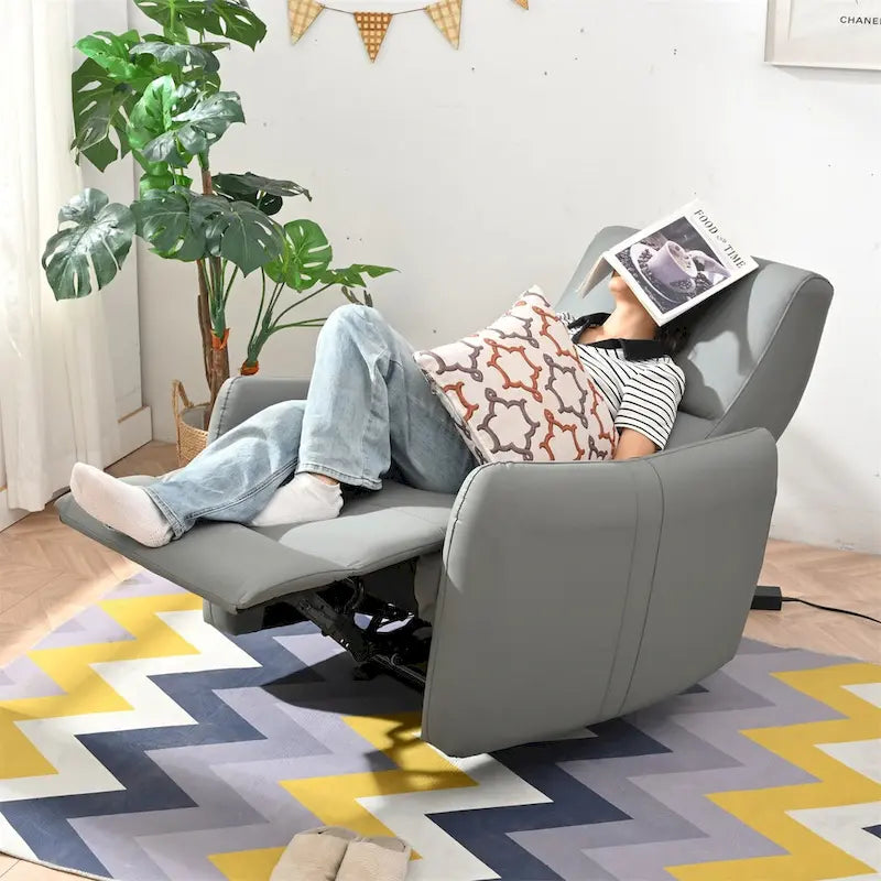 Power Recliner with USB Port, Space-Saving Wall Hugger Recliner