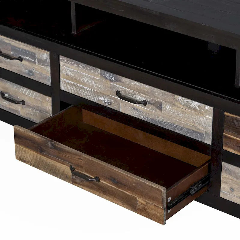 TV Stand with 6 Drawers and 3 Shelves