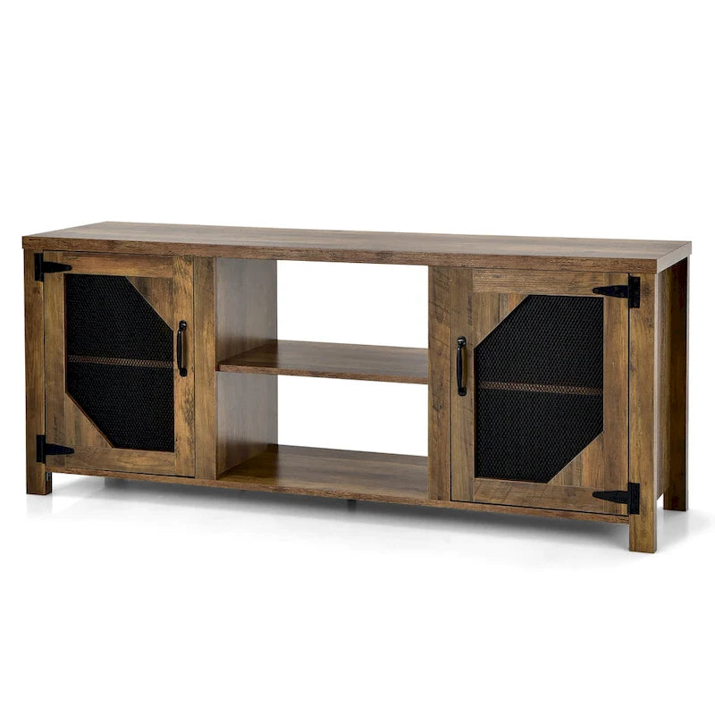 TV Stand Entertainment Media Center for TVs up to 65 w/Steel - 58 x 15.5 x 24