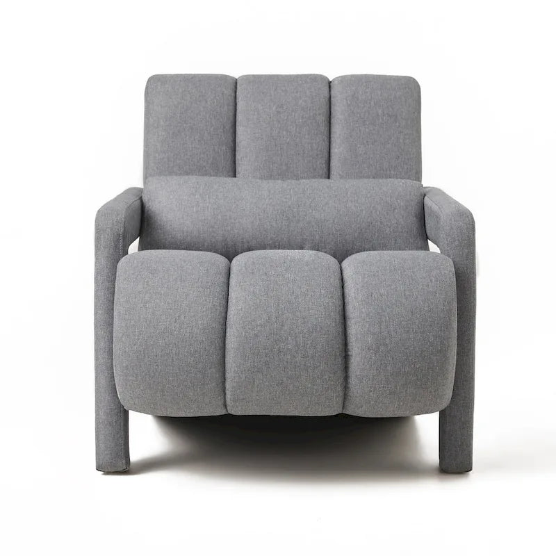 Dark Grey Modern 27.5 Upholstered Accent Chair with Pillow and High-Density Foam for Living Room