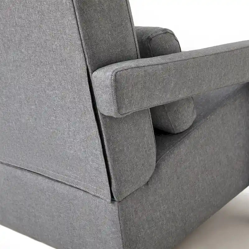 Dark Grey Modern 27.5 Upholstered Accent Chair with Pillow and High-Density Foam for Living Room