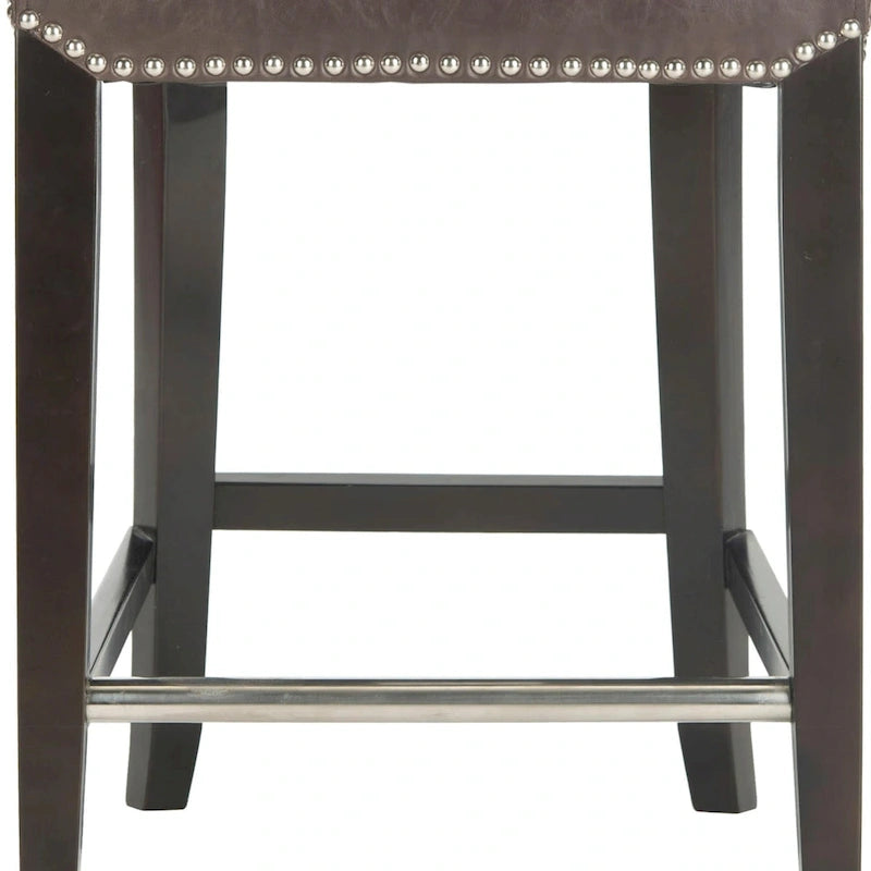 Black Faux Leather 23-inch Counter Stool - 18.7 W x 23 D x 36.4 H - 19Wx23Dx36H