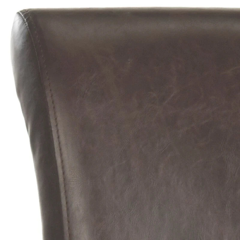 Black Faux Leather 23-inch Counter Stool - 18.7 W x 23 D x 36.4 H - 19Wx23Dx36H