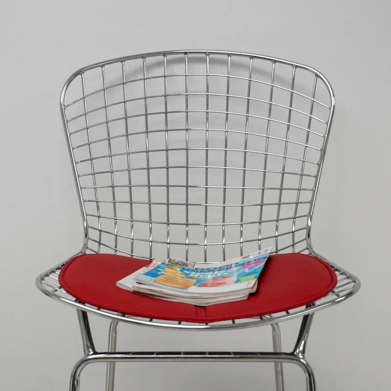 Mid Century Modern Chrome Wire Counter Stool (Set of 2) - N/A