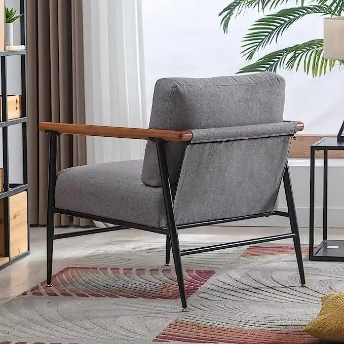 Comfy Simple Upholstered Single Armchair for Living Room