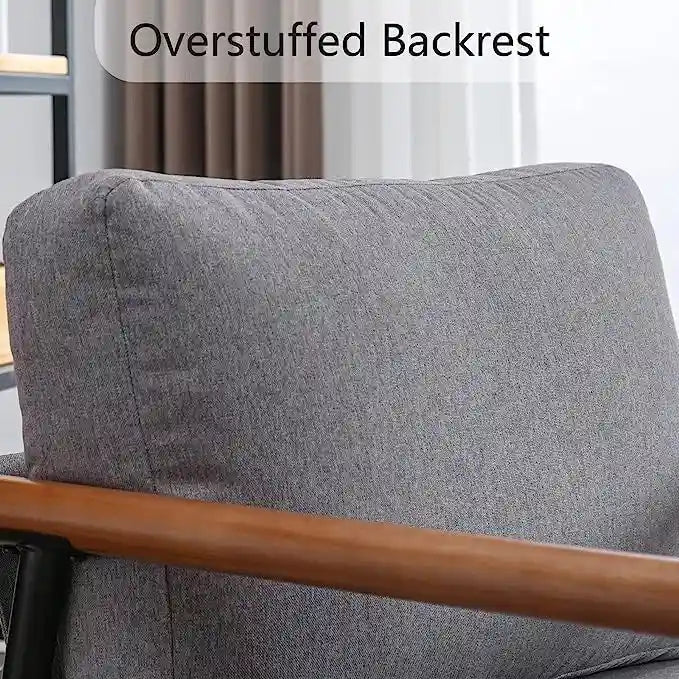 Comfy Simple Upholstered Single Armchair for Living Room