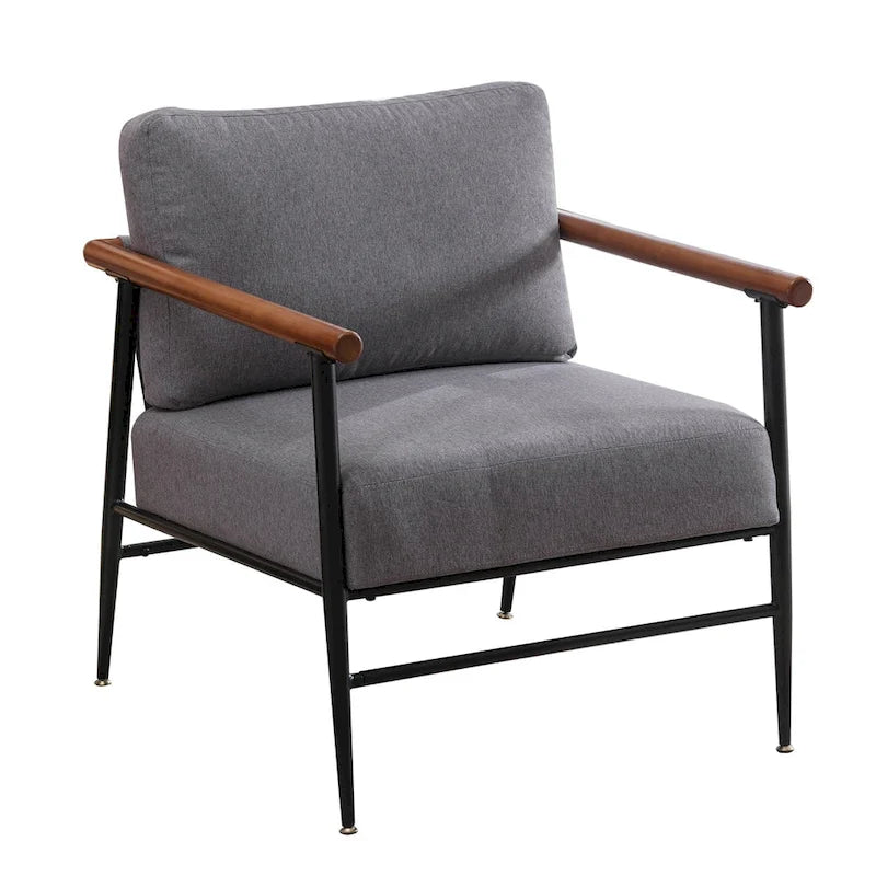 Comfy Simple Upholstered Single Armchair for Living Room