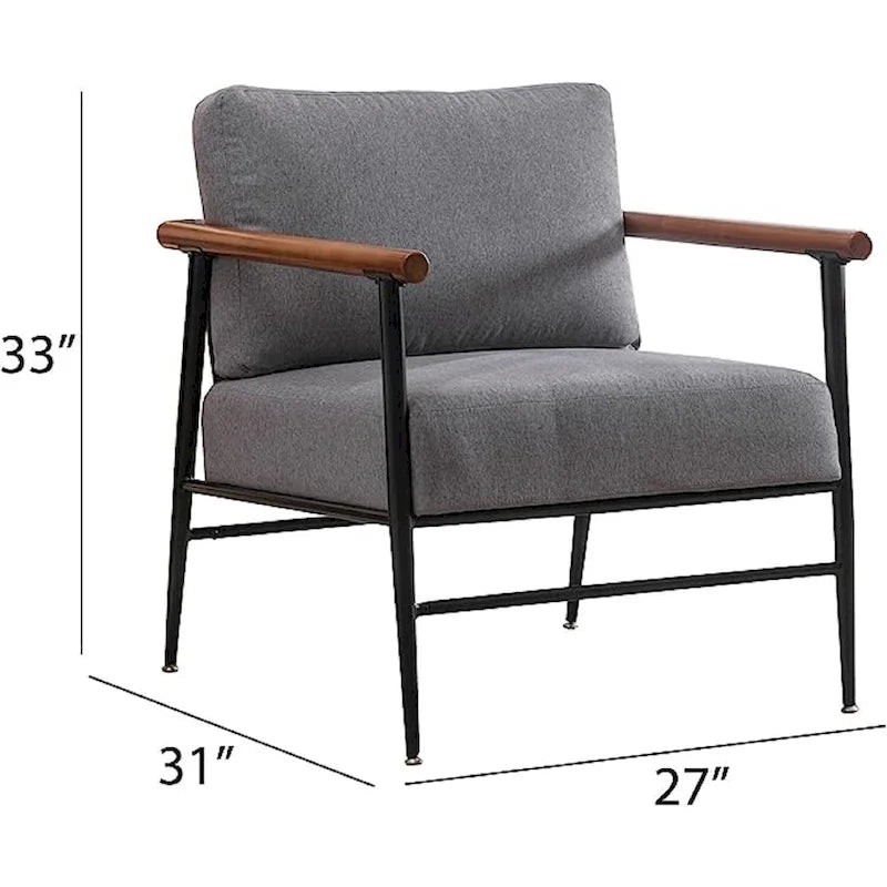 Comfy Simple Upholstered Single Armchair for Living Room