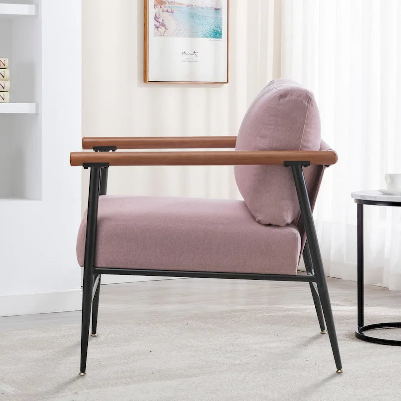 Comfy Simple Upholstered Single Armchair for Living Room