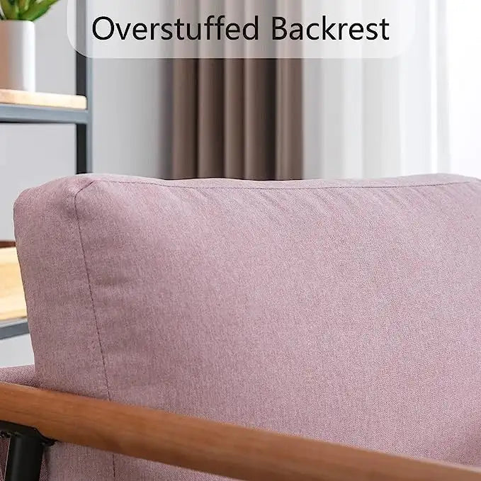 Comfy Simple Upholstered Single Armchair for Living Room