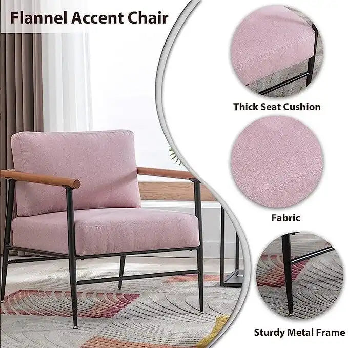 Comfy Simple Upholstered Single Armchair for Living Room