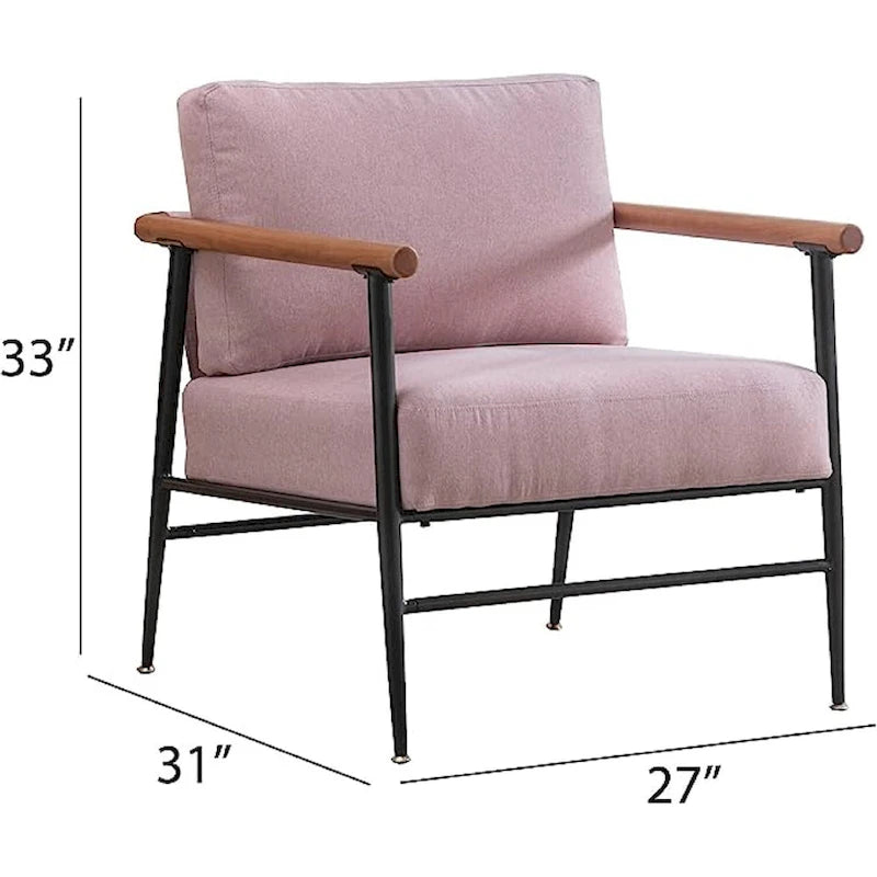 Comfy Simple Upholstered Single Armchair for Living Room