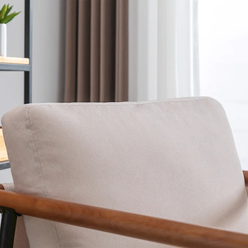 Comfy Simple Upholstered Single Armchair for Living Room