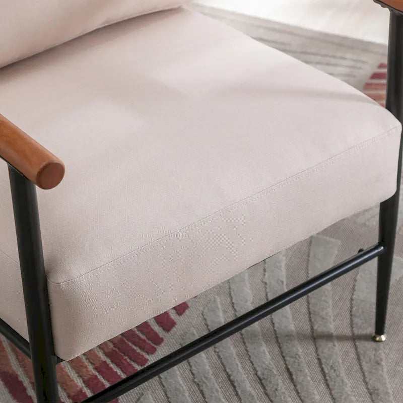 Comfy Simple Upholstered Single Armchair for Living Room