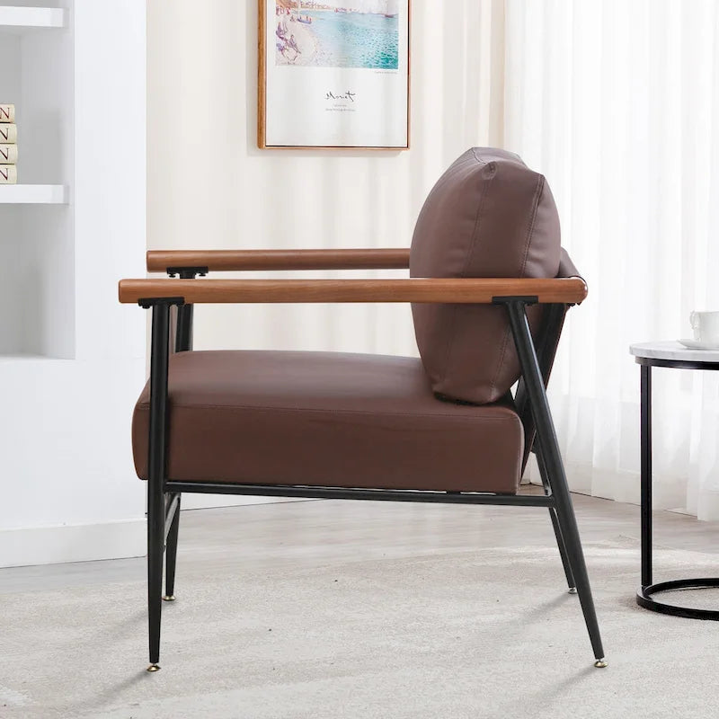 Comfy Simple Upholstered Single Armchair for Living Room