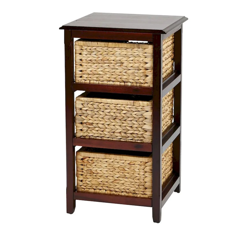 Braided Straw-grass Basket Storage Tower