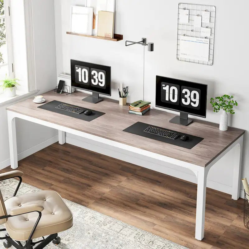 78.7 Inches Extra Long Computer Desk 2 Person Desk Large Writing Desk