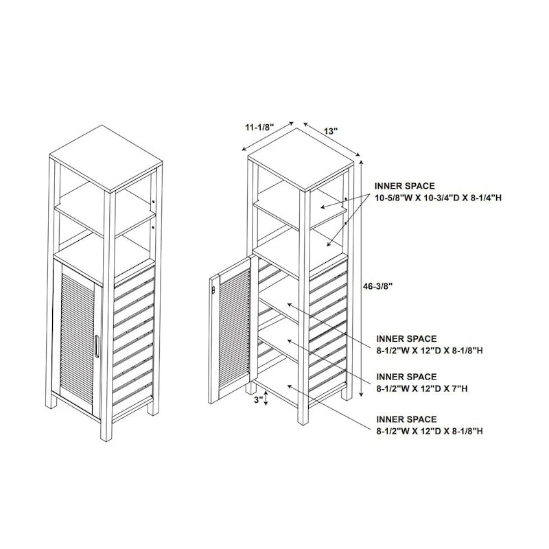 Bamboo Mid Cabinet