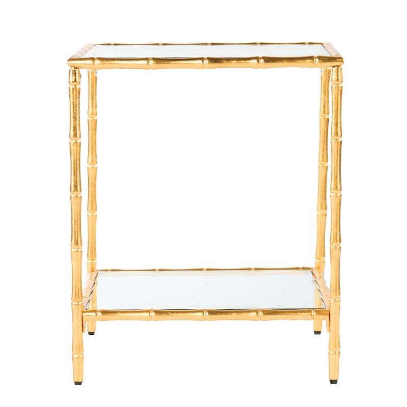 Glass-Top Side Table