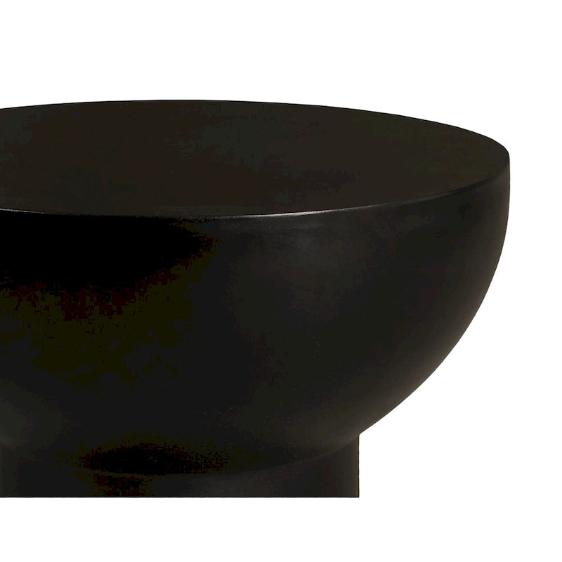 Modern Black Concrete End Table