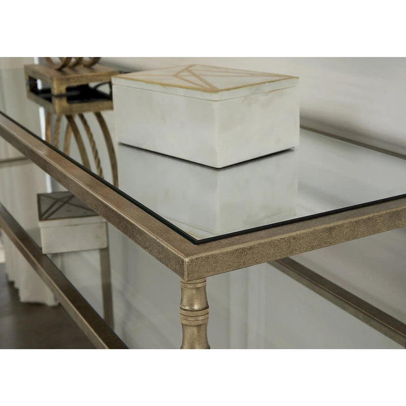 Aged Gold Sofa Table - 45 W x 14 D x 33 H