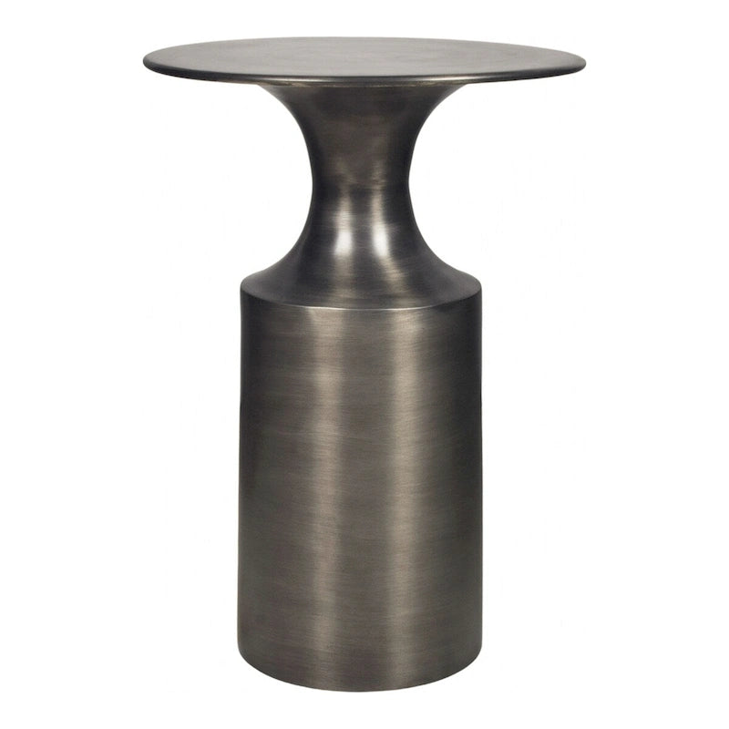 Polised Aluminum Accent Table - 14.5W x 14.5D x 21H