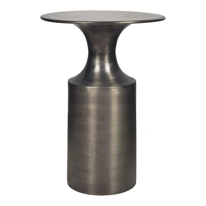 Polised Aluminum Accent Table - 14.5W x 14.5D x 21H