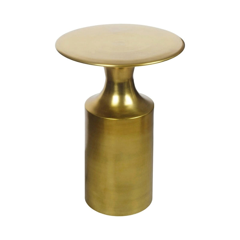 Polised Aluminum Accent Table - 14.5W x 14.5D x 21H