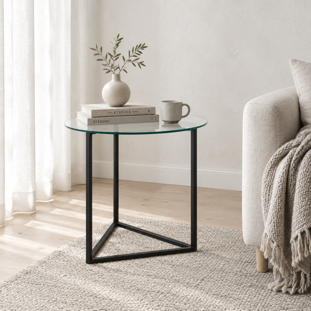Nordic Style Glass Side Table