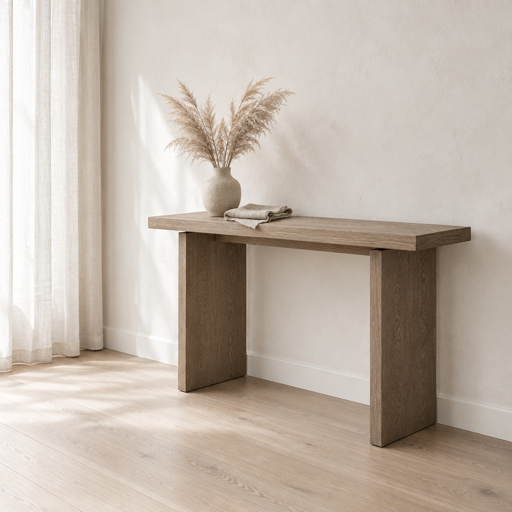 Nordic Style Oak Console Table
