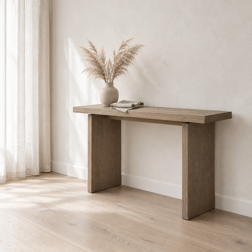 Nordic Style Oak Console Table