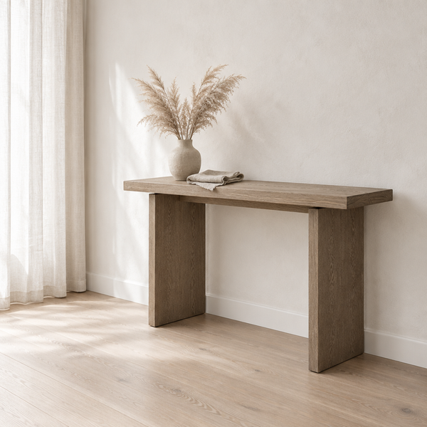 Nordic Style Oak Console Table