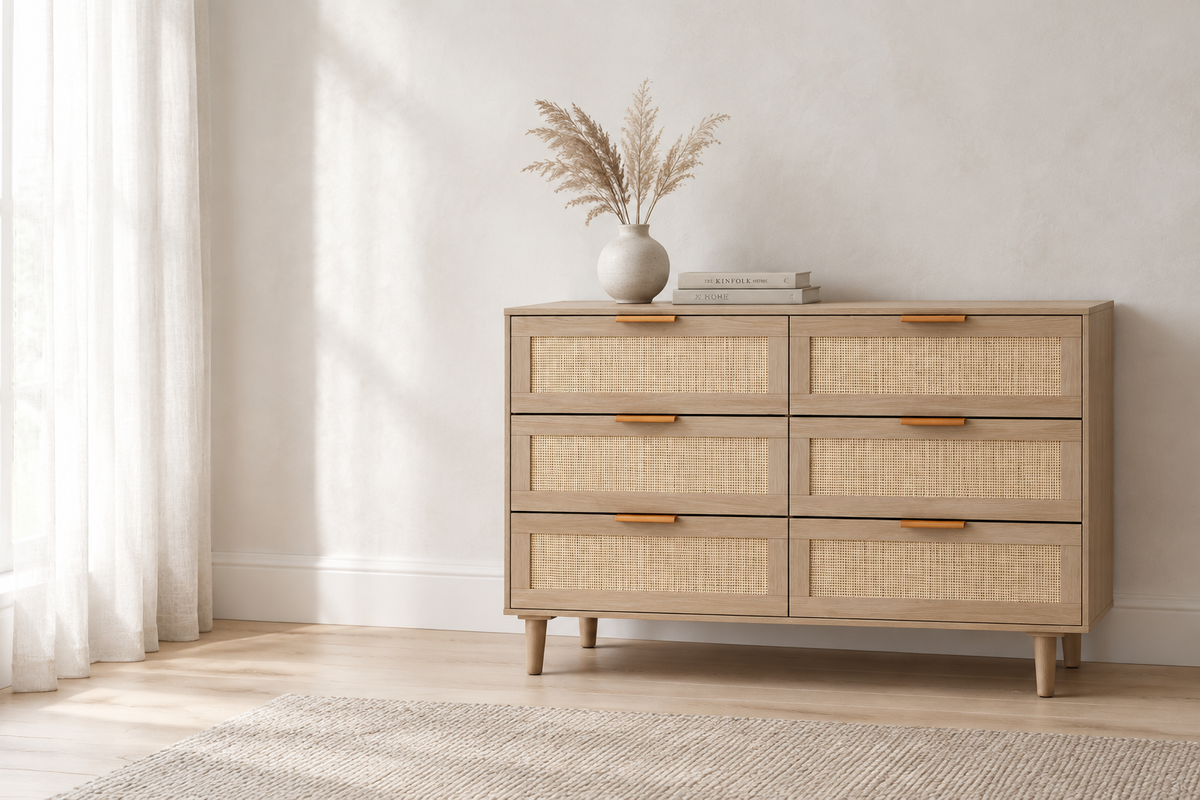 Nordic Style Rattan Dresser